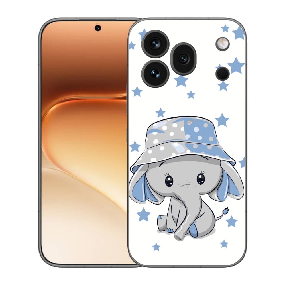 Gelový kryt mmCase na Honor 600 Pro - modrý slon
