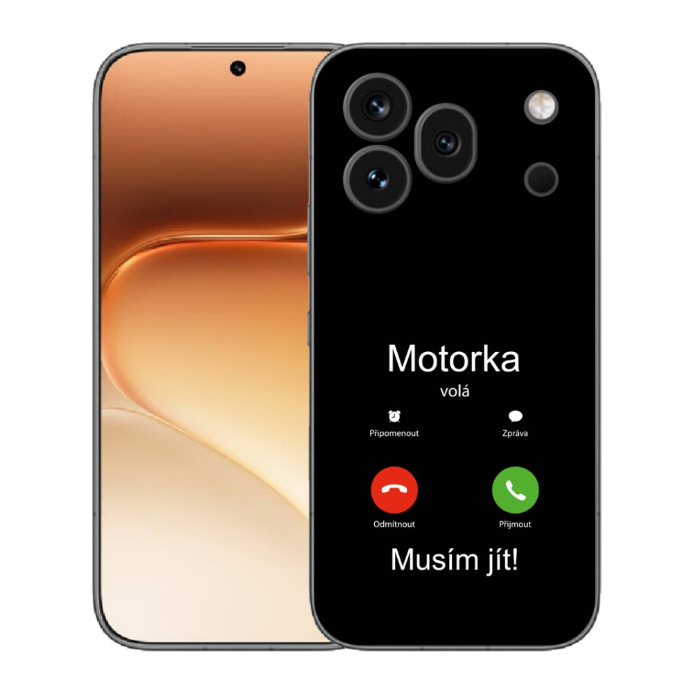 Gelový kryt mmCase na Honor 600 Pro - motorka volá černé pozadí
