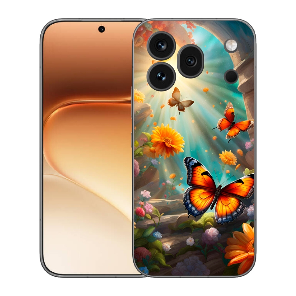 Gelový kryt mmCase na Honor 600 Pro - motýlí zahrada 2