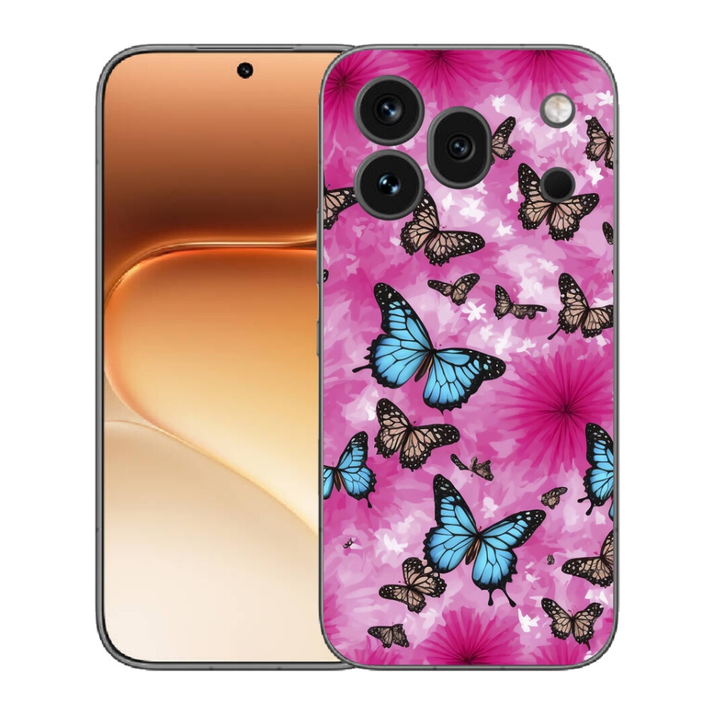 Gelový kryt mmCase na Honor 600 Pro - motýlí zahrada