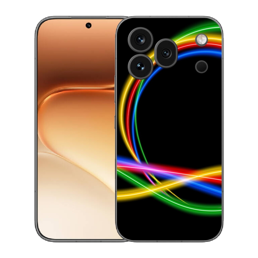 Gelový kryt mmCase na Honor 600 Pro - neonové kruhy