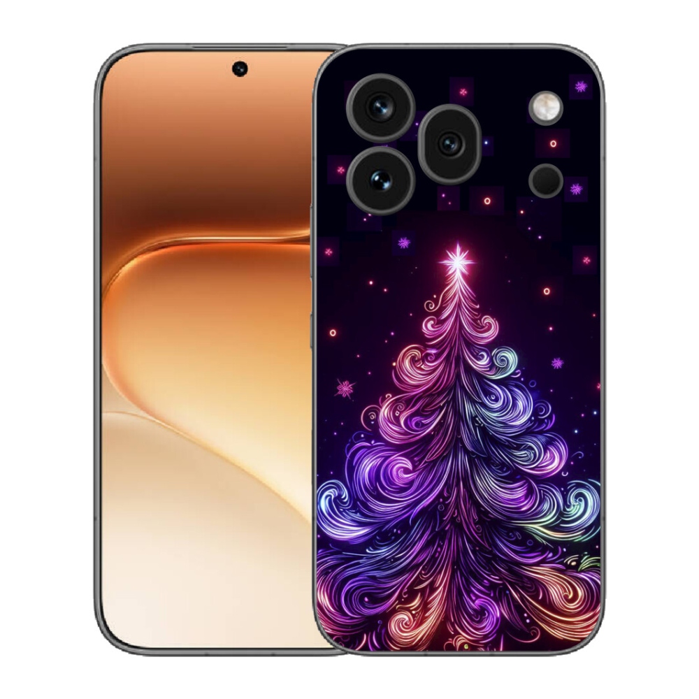 Gelový kryt mmCase na Honor 600 Pro - neonový vánoční stromek 1