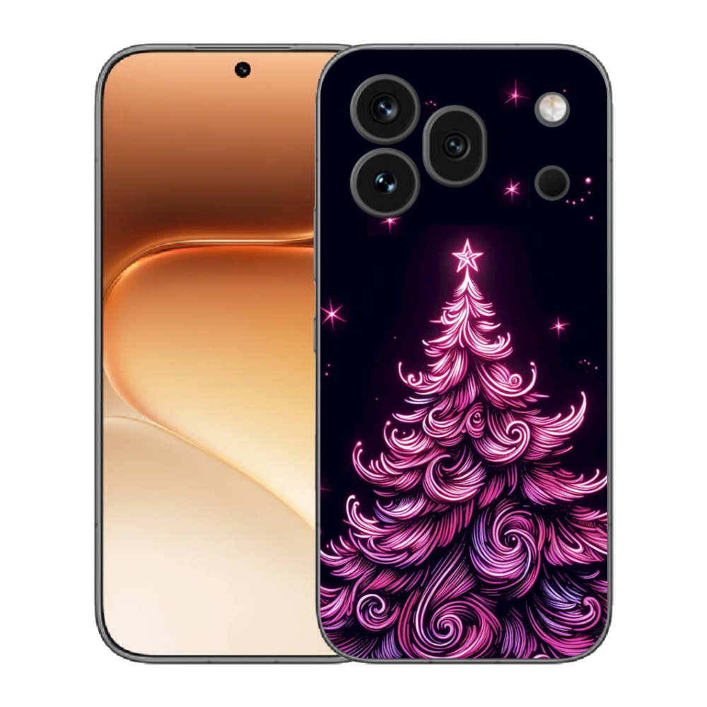 Gelový kryt mmCase na Honor 600 Pro - neonový vánoční stromek 2