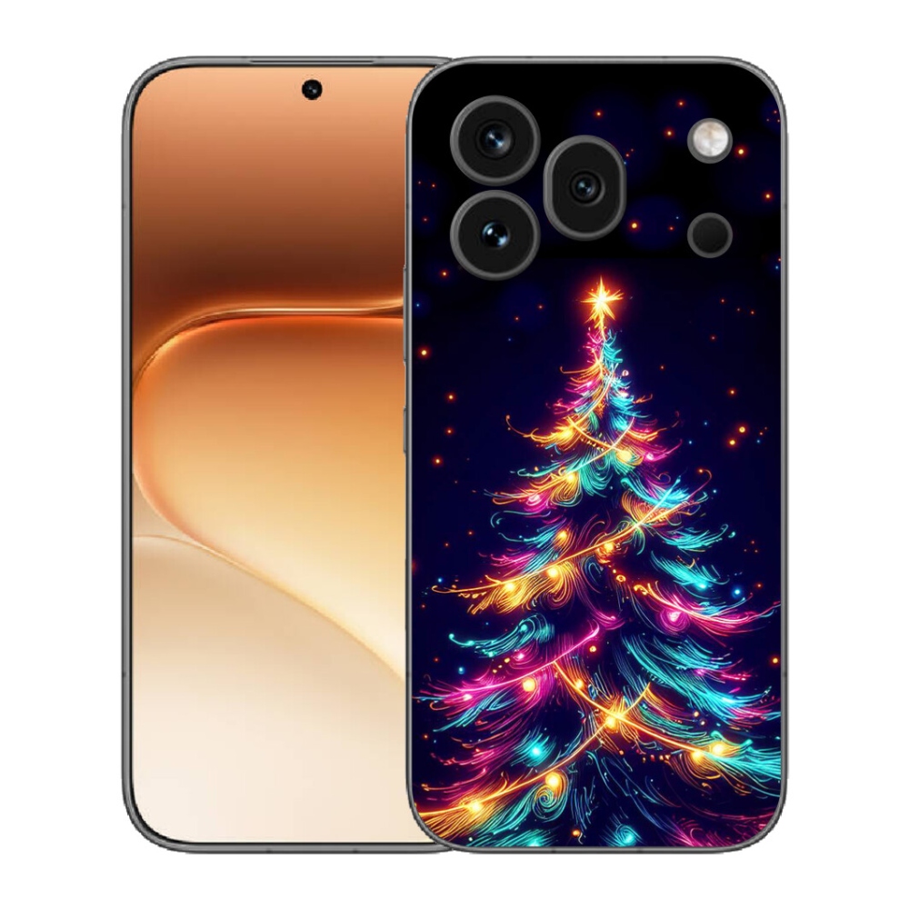 Gelový kryt mmCase na Honor 600 Pro - neonový vánoční stromek