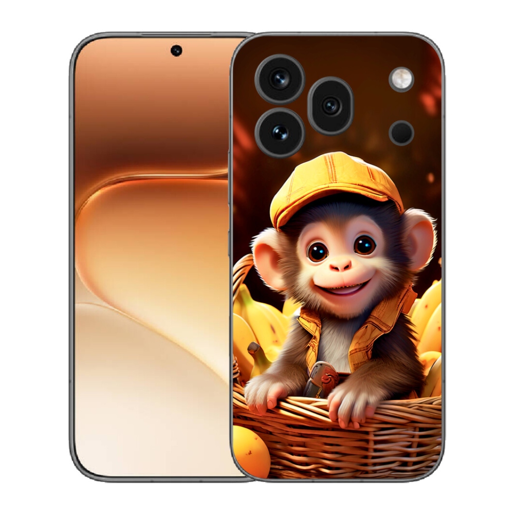 Gelový kryt mmCase na Honor 600 Pro - opice v košíku