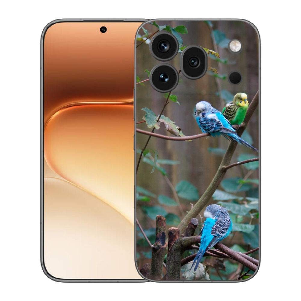 Gelový kryt mmCase na Honor 600 Pro - papoušci na větvi