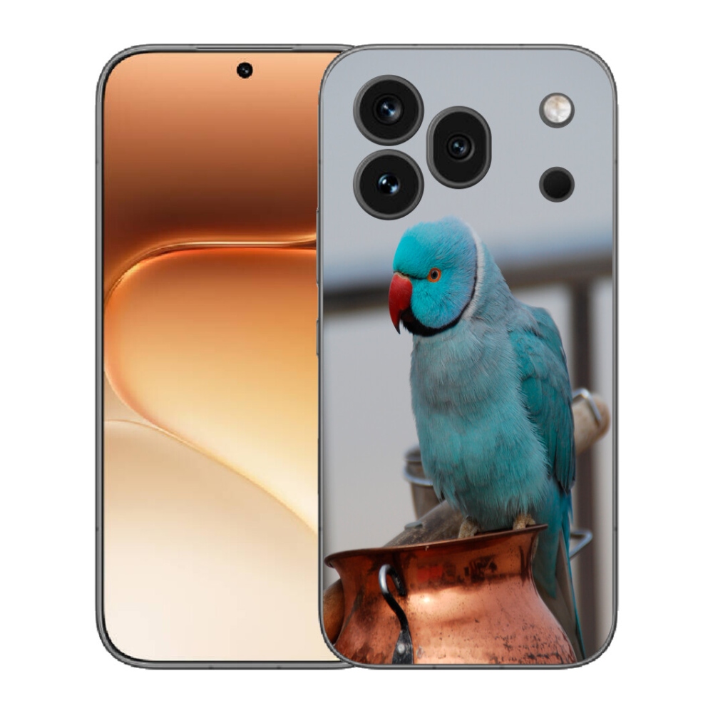 Gelový kryt mmCase na Honor 600 Pro - papoušek alexandr modrý