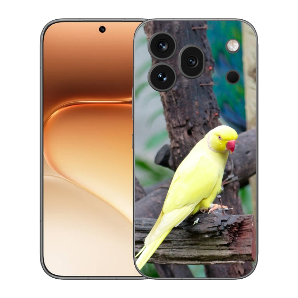 Gelový kryt mmCase na Honor 600 Pro - papoušek alexandr žlutý
