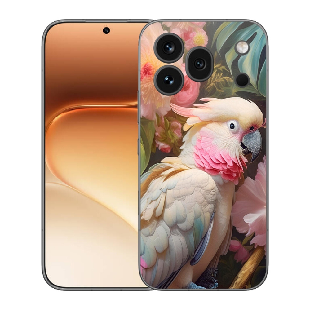 Gelový kryt mmCase na Honor 600 Pro - papoušek kakadu růžový 2