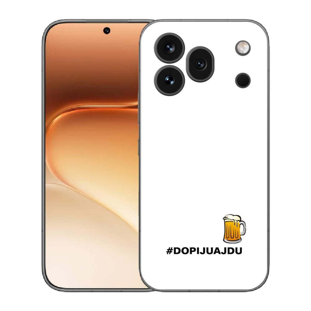 Gelový kryt mmCase na Honor 600 Pro - pivní motiv 1 bílé pozadí