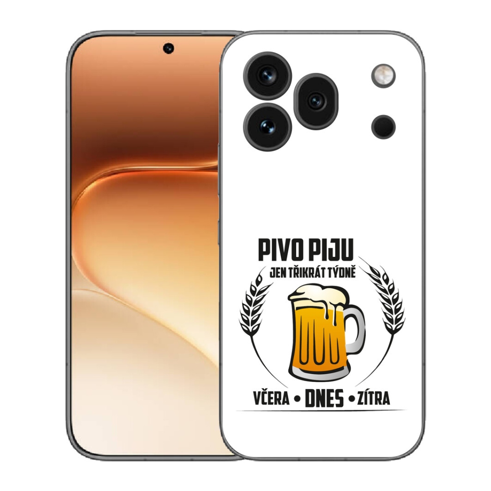 Gelový kryt mmCase na Honor 600 Pro - pivní motiv bílé pozadí