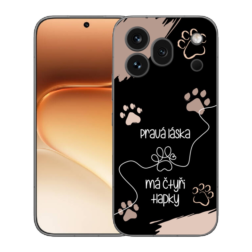 Gelový kryt mmCase na Honor 600 Pro - psí motiv 1 černé pozadí