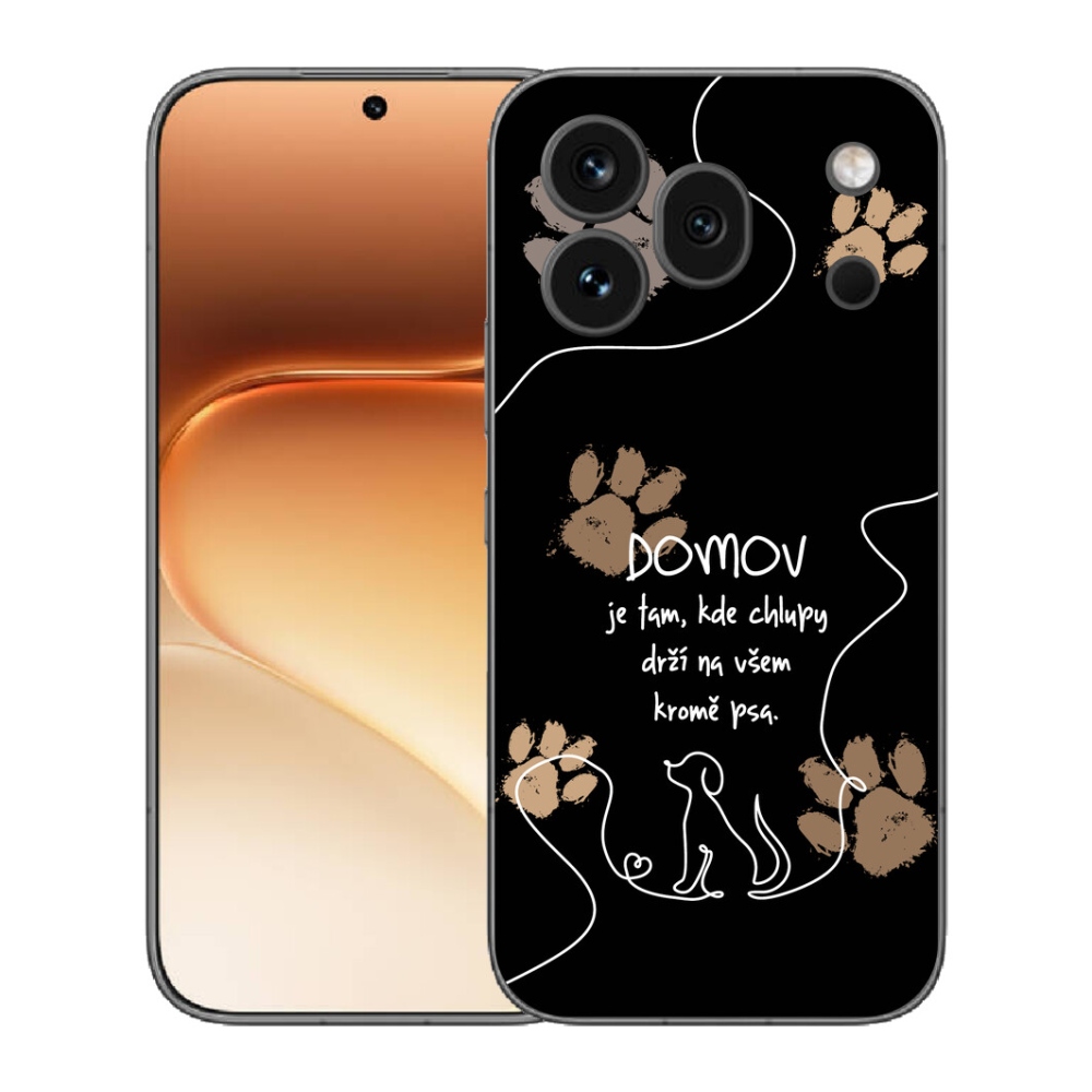 Gelový kryt mmCase na Honor 600 Pro - psí motiv černé pozadí