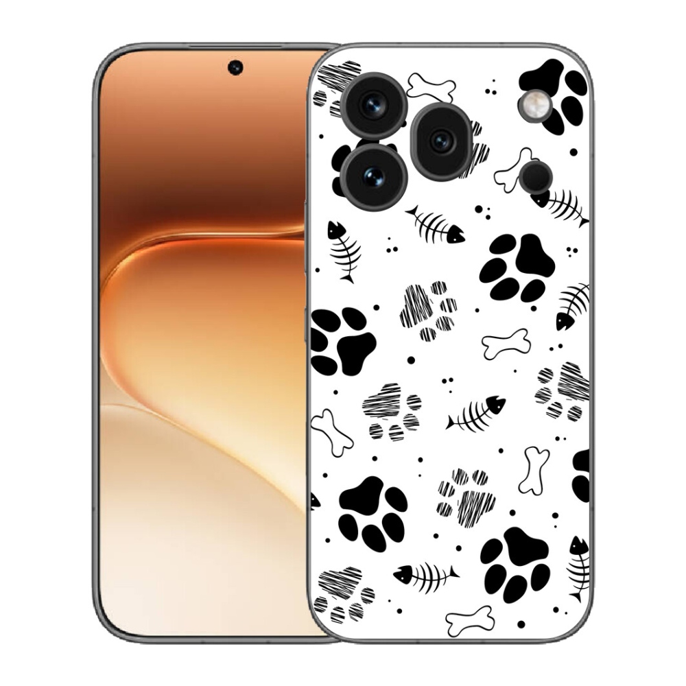 Gelový kryt mmCase na Honor 600 Pro - psí tlapky 1