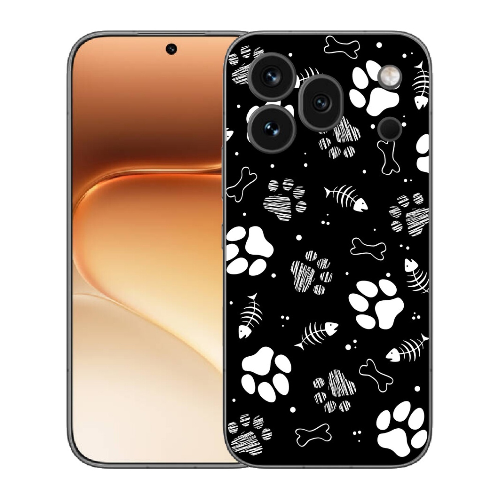 Gelový kryt mmCase na Honor 600 Pro - psí tlapky