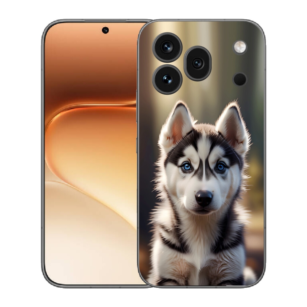 Gelový kryt mmCase na Honor 600 Pro - roztomilý sibiřský husky