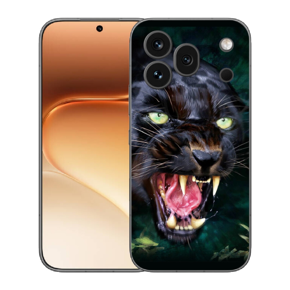 Gelový kryt mmCase na Honor 600 Pro - rozzuřený černý panter