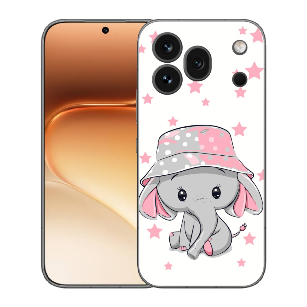 Gelový kryt mmCase na Honor 600 Pro - růžový slon