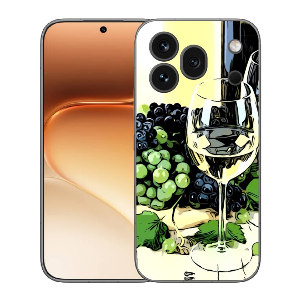 Gelový kryt mmCase na Honor 600 Pro - sklenka vína