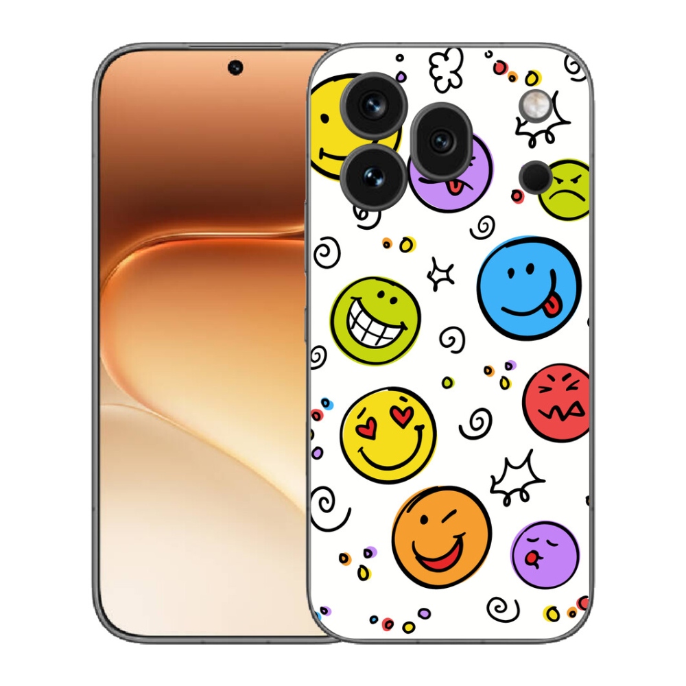 Gelový kryt mmCase na Honor 600 Pro - smajlíci