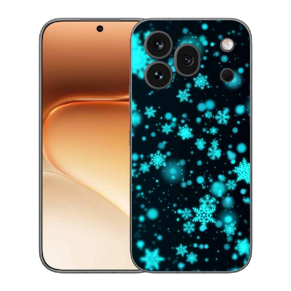 Gelový kryt mmCase na Honor 600 Pro - sněhové vločky 1