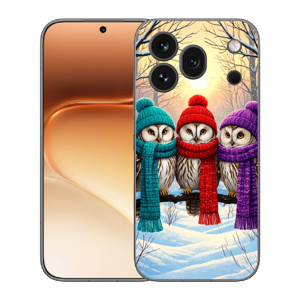 Gelový kryt mmCase na Honor 600 Pro - soví přátelé