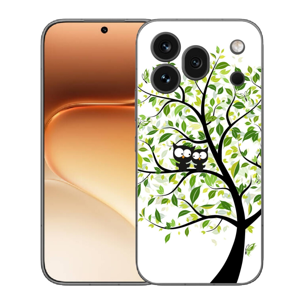 Gelový kryt mmCase na Honor 600 Pro - sovičky na stromě