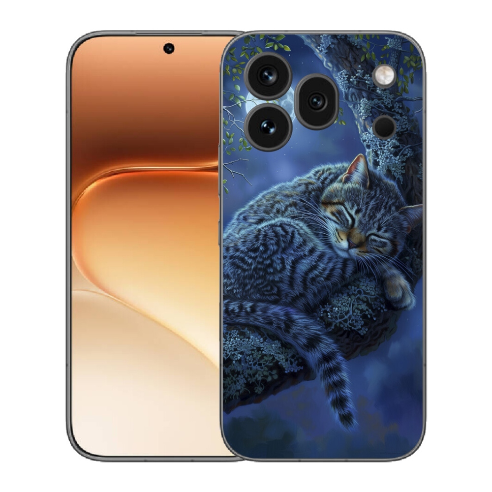 Gelový kryt mmCase na Honor 600 Pro - spící kočka