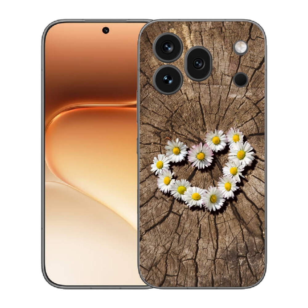 Gelový kryt mmCase na Honor 600 Pro - srdce z kopretin