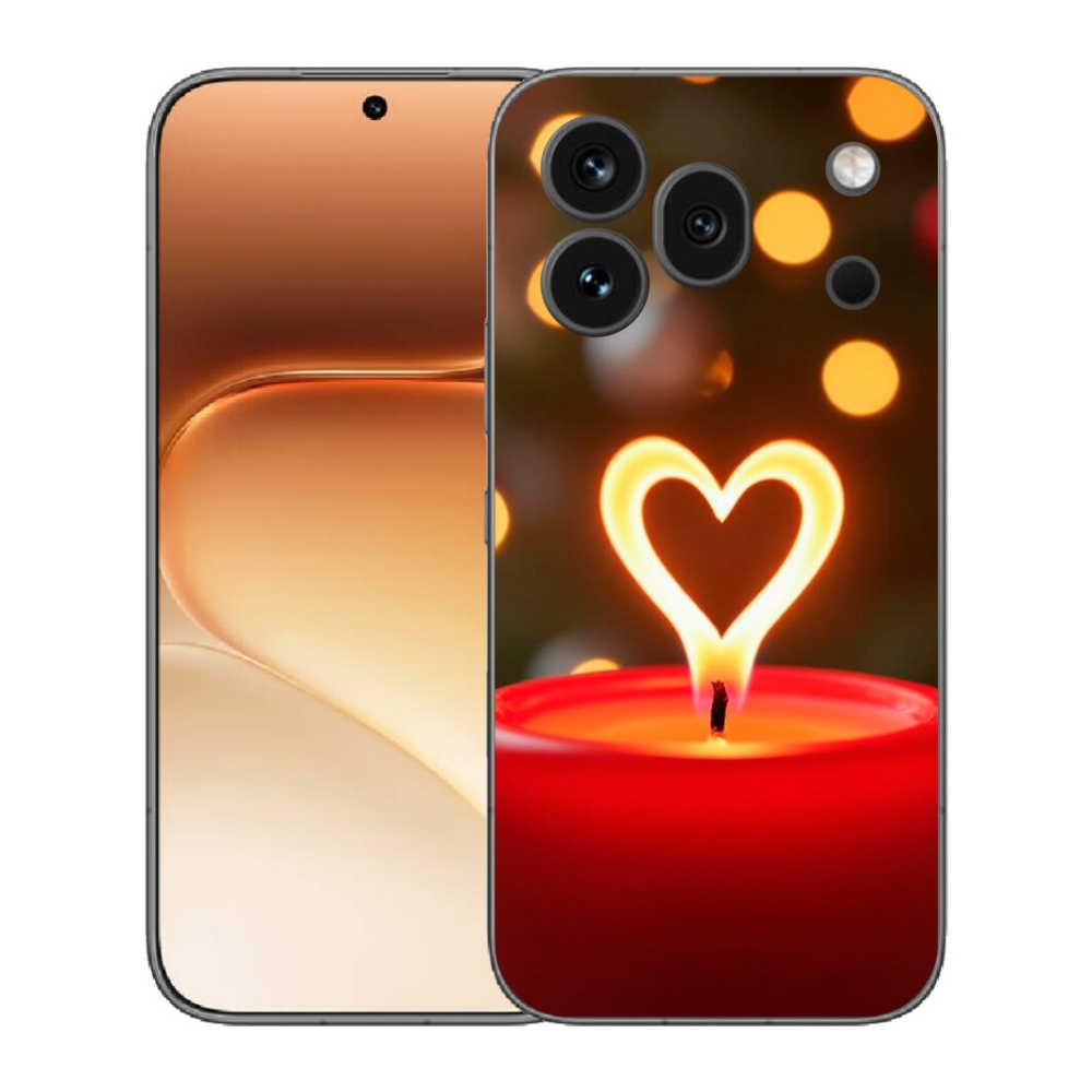 Gelový kryt mmCase na Honor 600 Pro - srdce z plamene