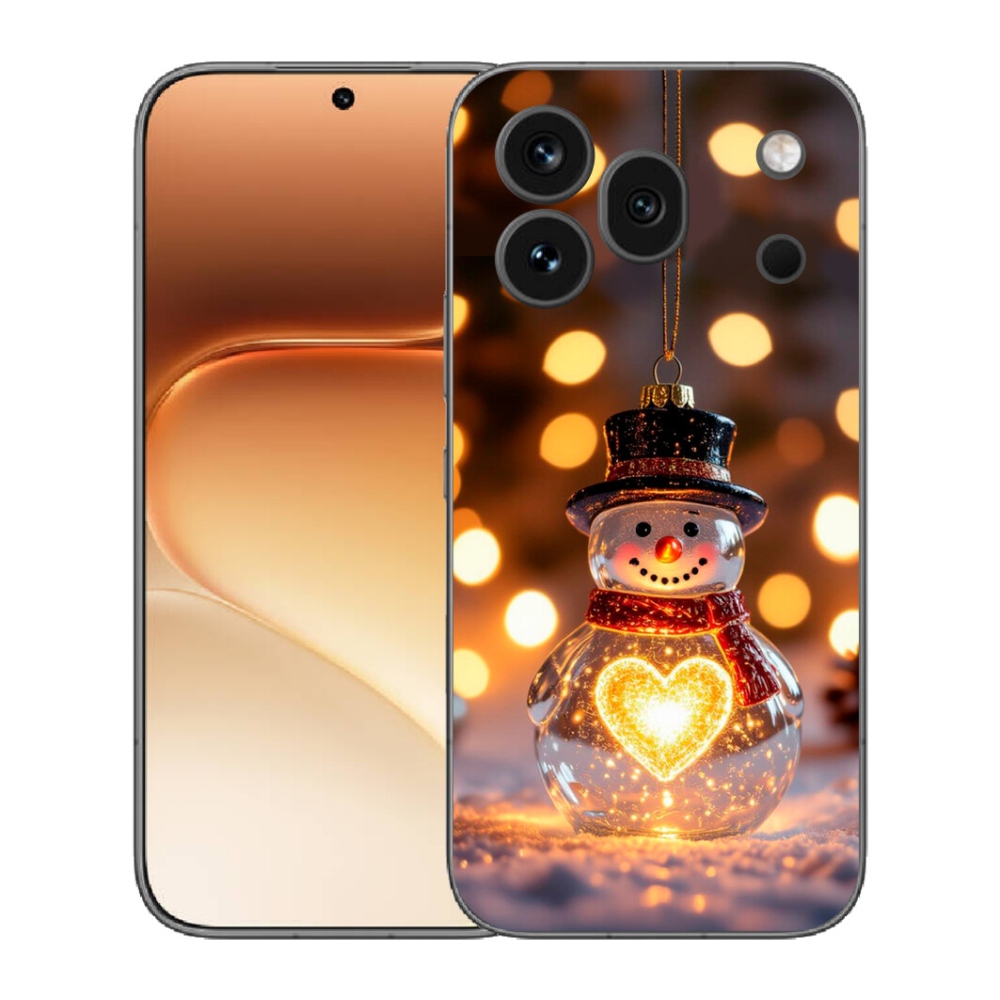 Gelový kryt mmCase na Honor 600 Pro - svítící vánoční sněhulák