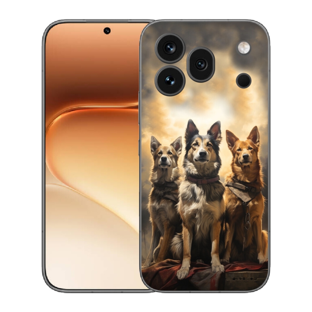 Gelový kryt mmCase na Honor 600 Pro - tři psi