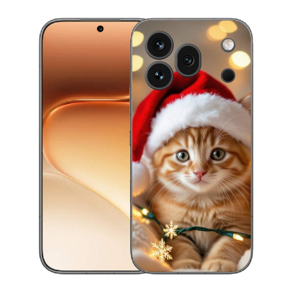 Gelový kryt mmCase na Honor 600 Pro - vánoční kotě