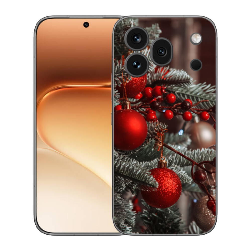 Gelový kryt mmCase na Honor 600 Pro - vánoční ozdoby 2