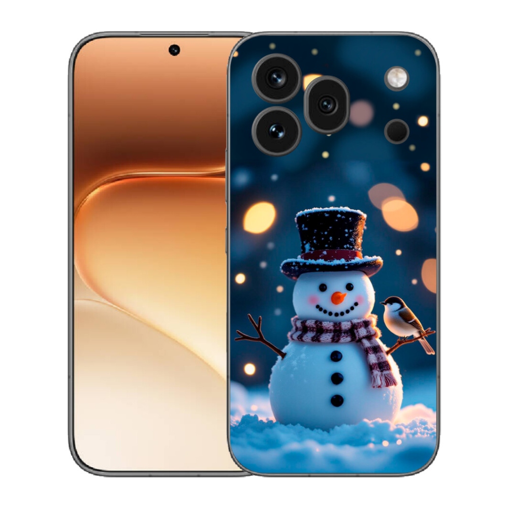 Gelový kryt mmCase na Honor 600 Pro - vánoční sněhulák