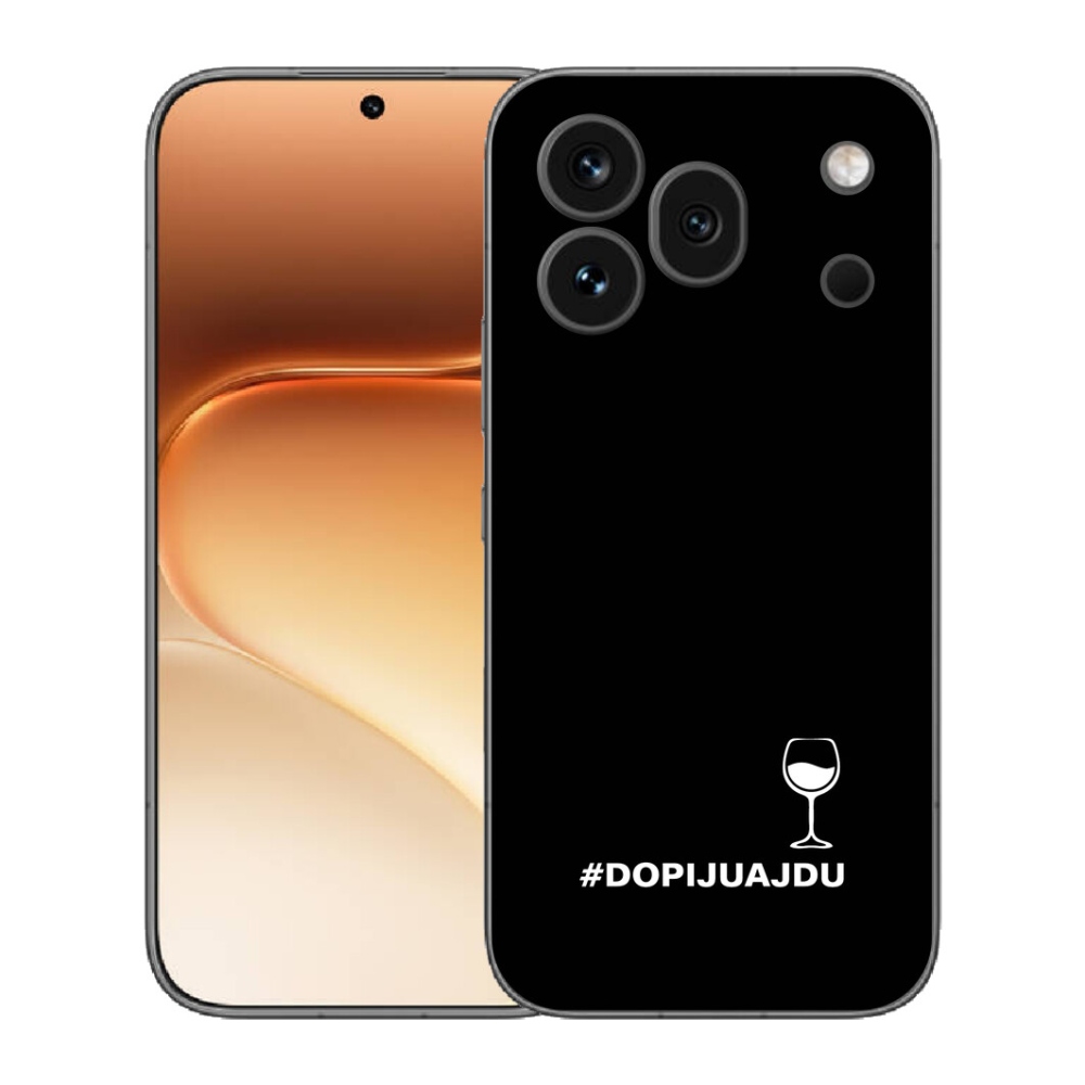 Gelový kryt mmCase na Honor 600 Pro - vinný motiv černé pozadí
