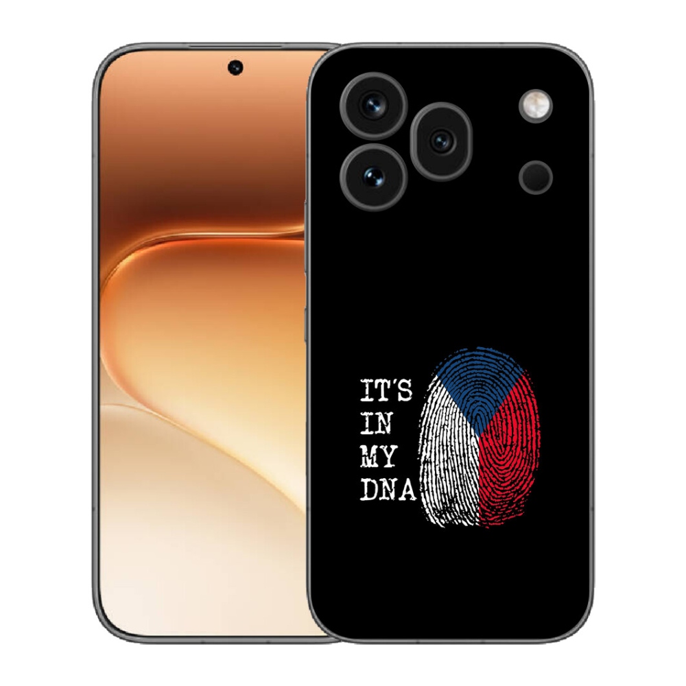 Gelový kryt mmCase na Honor 600 Pro - vlajka otisk prstu černé pozadí