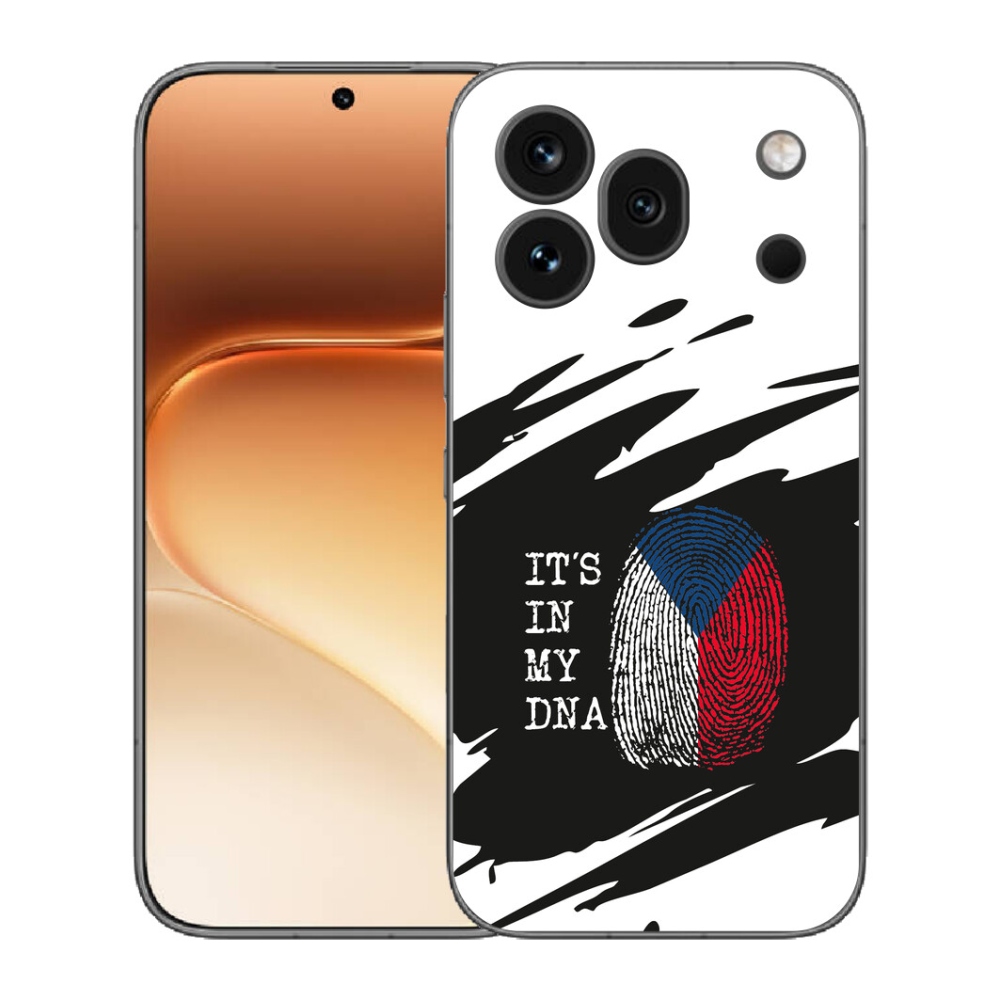 Gelový kryt mmCase na Honor 600 Pro - vlajka otisk prstu černobílé pozadí