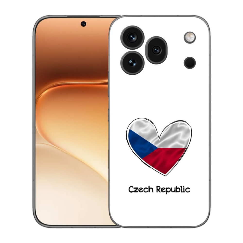 Gelový kryt mmCase na Honor 600 Pro - vlajka srdce bílé pozadí