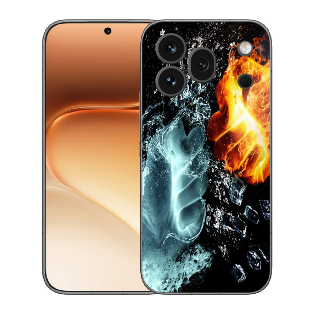 Gelový kryt mmCase na Honor 600 Pro - voda a oheň