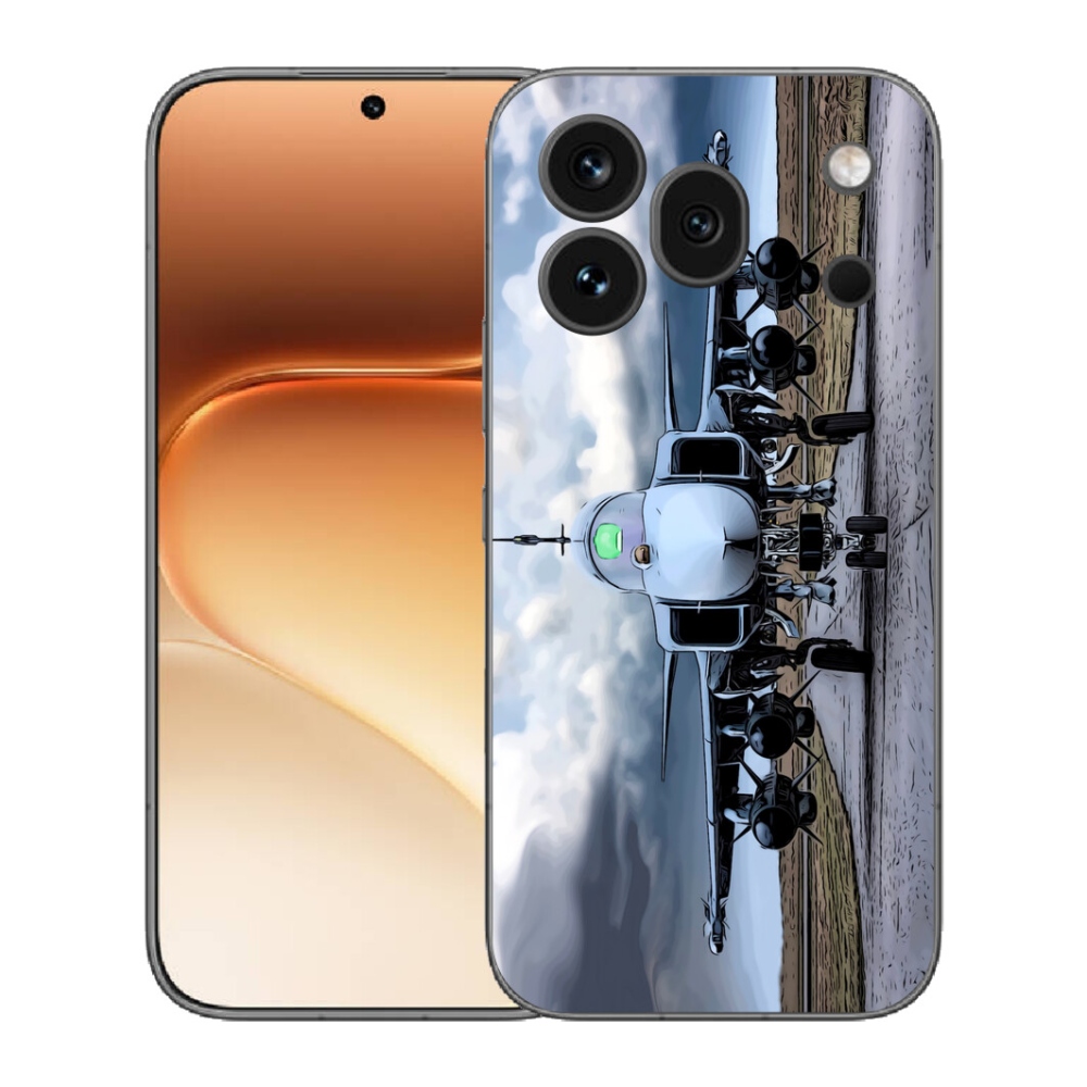 Gelový kryt mmCase na Honor 600 Pro - vojenské letadlo