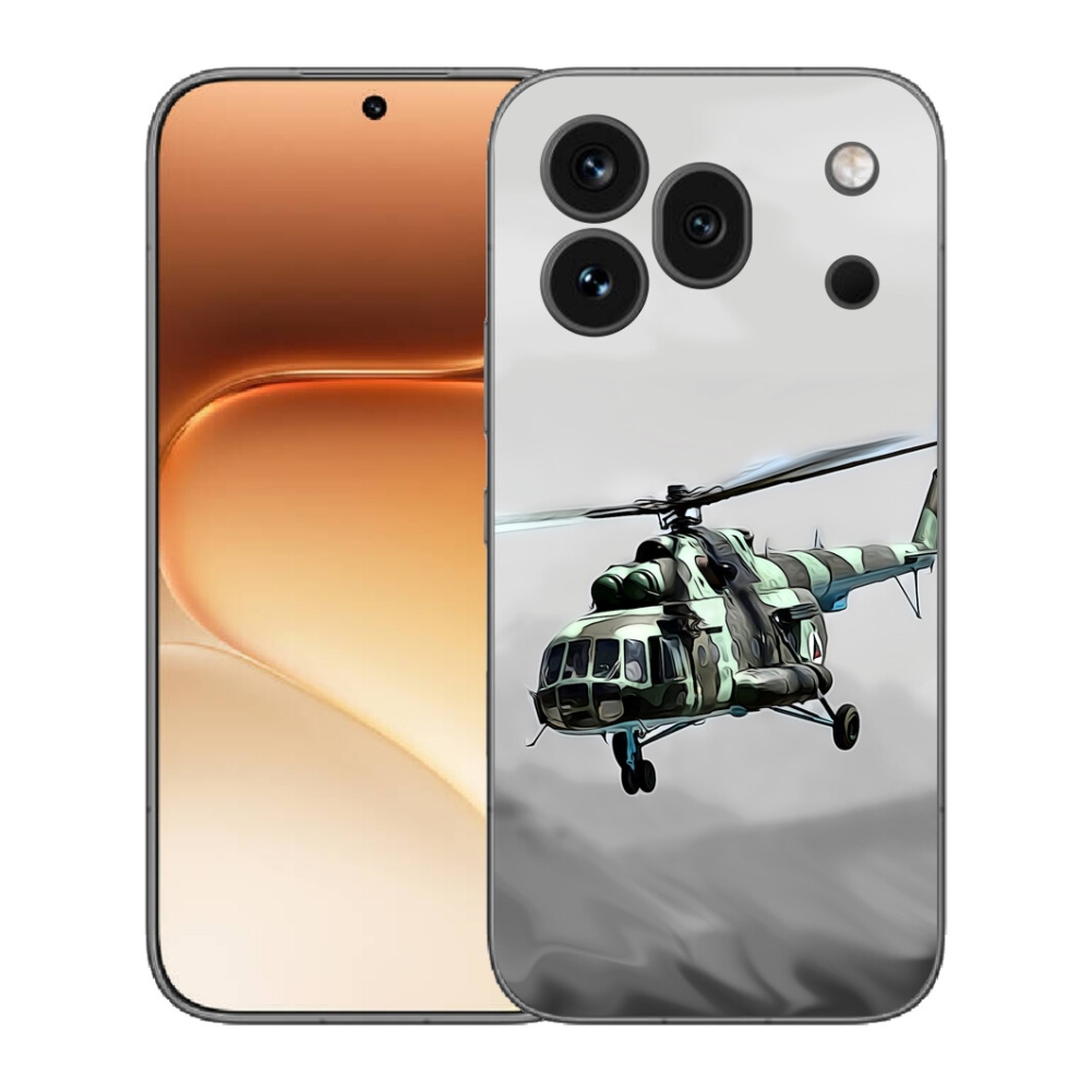 Gelový kryt mmCase na Honor 600 Pro - vojenský vrtulník