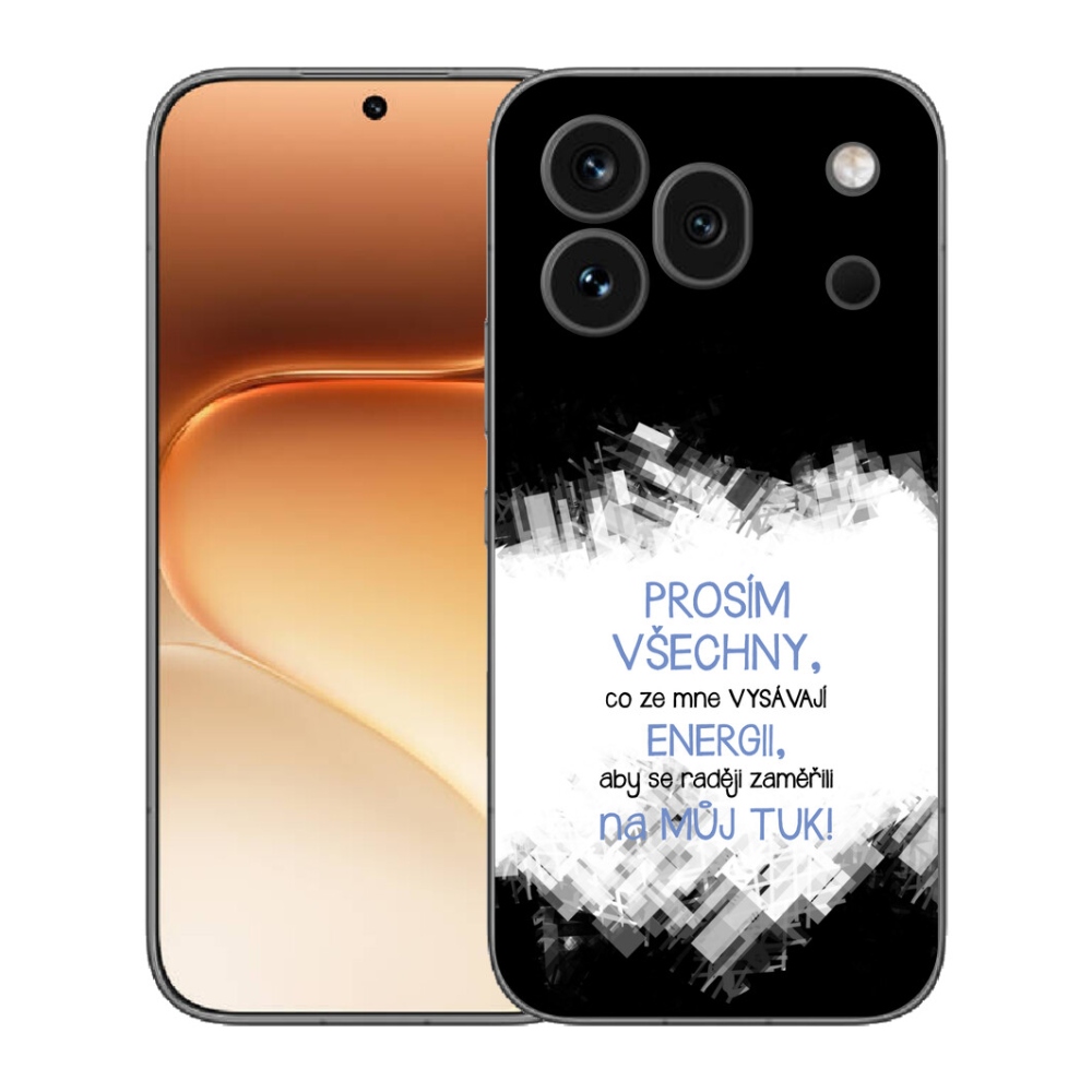 Gelový kryt mmCase na Honor 600 Pro - vtipný text 1 modrý