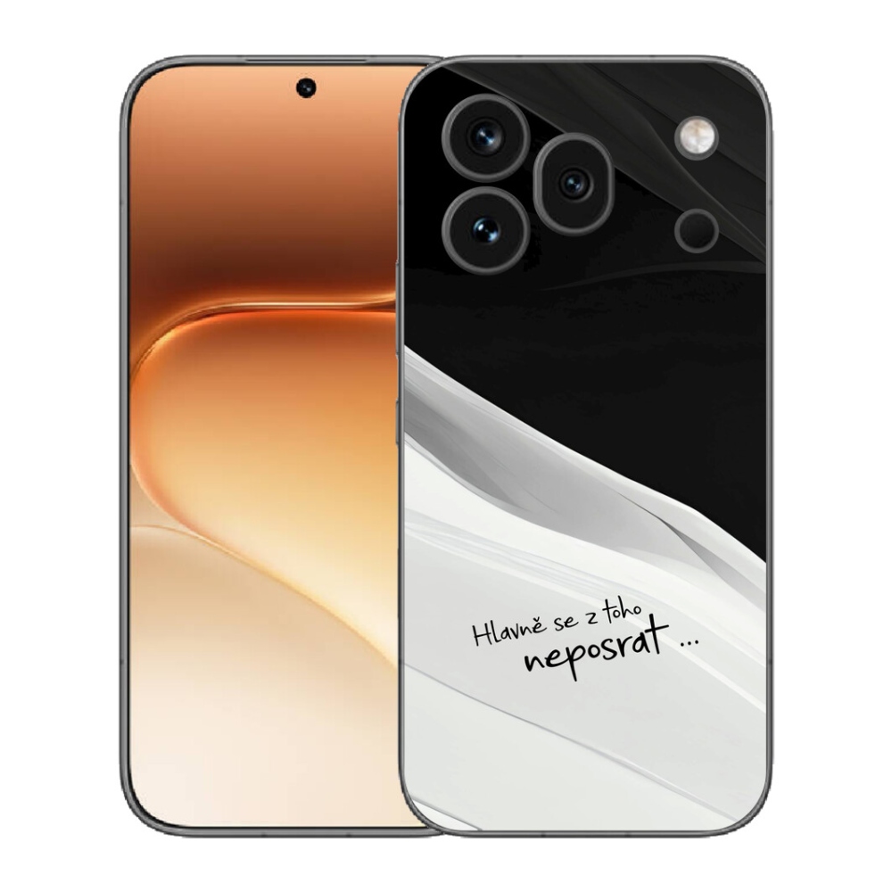 Gelový kryt mmCase na Honor 600 Pro - vtipný text 13 bíločerné pozadí