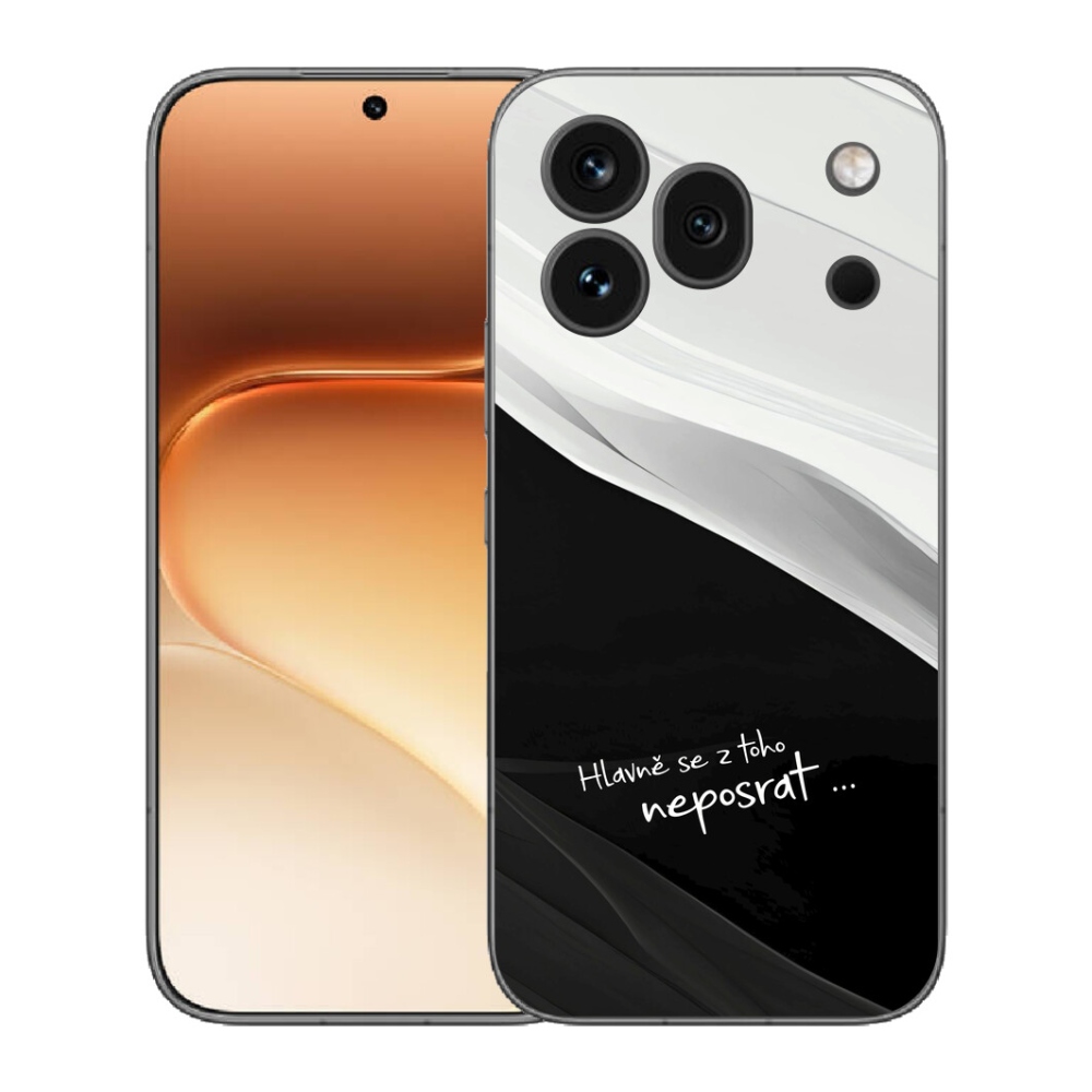 Gelový kryt mmCase na Honor 600 Pro - vtipný text 13 černobílé pozadí