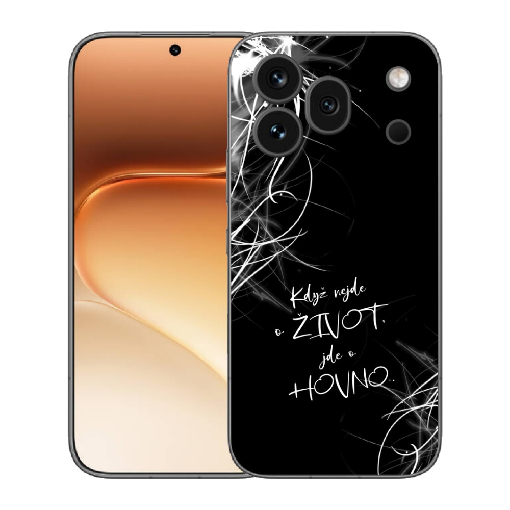 Gelový kryt mmCase na Honor 600 Pro - vtipný text 16 černé pozadí