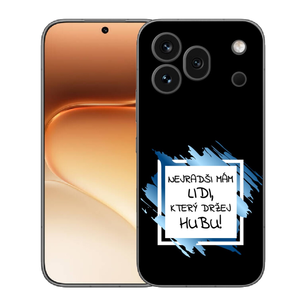 Gelový kryt mmCase na Honor 600 Pro - vtipný text 7 bíločerné pozadí