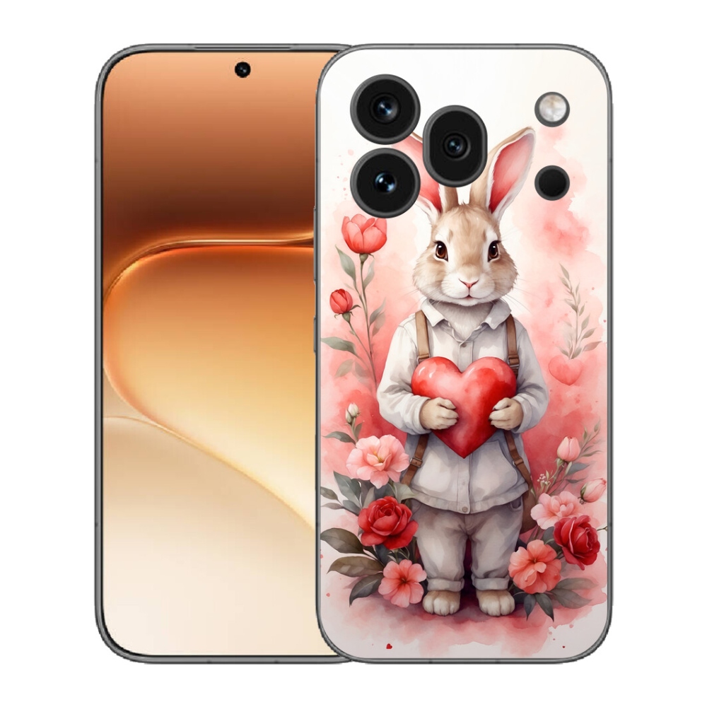 Gelový kryt mmCase na Honor 600 Pro - zajíc se srdíčkem
