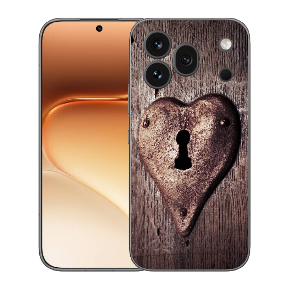Gelový kryt mmCase na Honor 600 Pro - zámek ve tvaru srdce