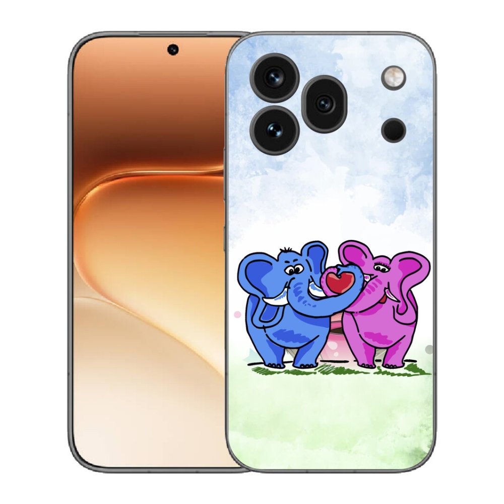 Gelový kryt mmCase na Honor 600 Pro - zamilovaní sloni